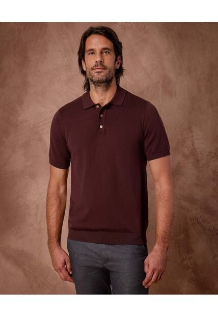 Polo  Para Hombre Cuello Tejido Sin Bolsillo Color Café Marca Patprimo #44112790