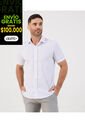 Camisa Casual De Manga Corta A Rayas   Para Hombre Blanco Patprimo de Patprimo