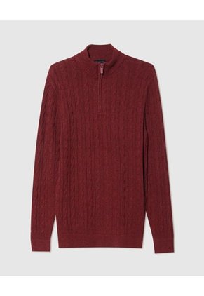 Saco Para Hombre Cuello Alto O Cuello Tortuga Color Vino Marca Patprimo #44330202