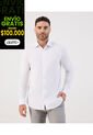 Camisa Formal De Manga Larga   Para Hombre Blanco Patprimo de Patprimo