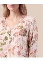 Blusa Escote En V Con Botón Para Mujer  Para Mujer Rosado Patprimo de Patprimo