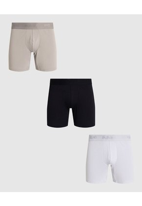 Pack X3 De Bóxer Para Hombre Con Elástico Contramarcado X3 Para Hombre Negro Patprimo