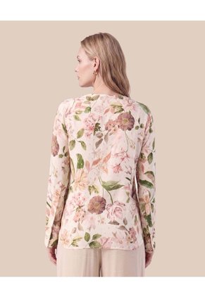 Blusa Escote En V Con Botón Para Mujer  Para Mujer Rosado Patprimo