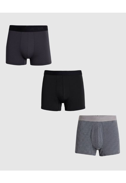 Pack X3 Bóxer Para Hombre En Tela Texturizada X3 Para Hombre Negro Patprimo