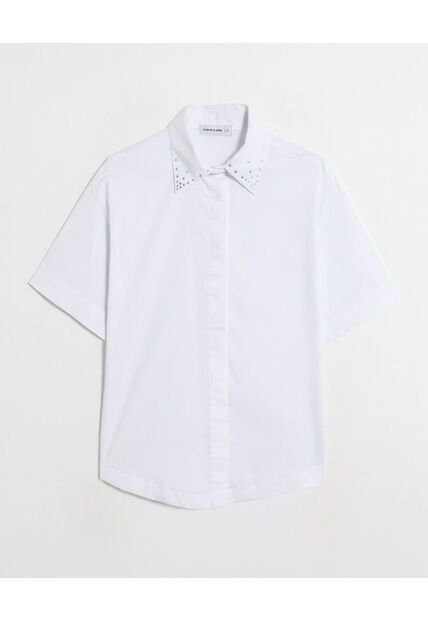 Camisa  Para Mujer Manga Corta Color Blanco Marca Patprimo #30010766
