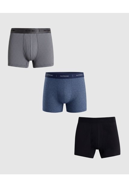 Pack X3 Bóxer Para Hombre En Tela Jaspeada X3 Para Hombre Negro Patprimo