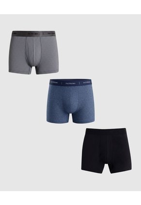 Pack X3 Bóxer Para Hombre En Tela Jaspeada X3 Para Hombre Negro Patprimo