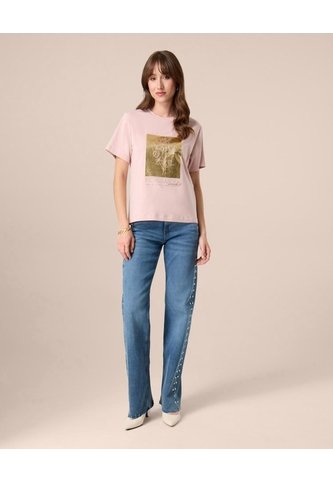 Camiseta De Cuello Redondo Para Mujer  Para Mujer Rosado Patprimo Patprimo