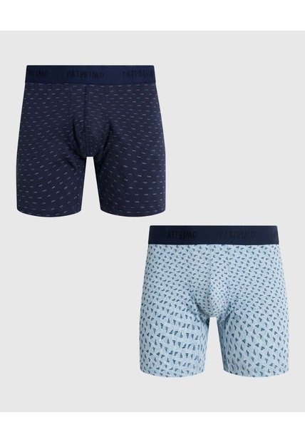 Set X2 Bóxers Medios Con Estampado Para Hombre X2 Para Hombre Negro Patprimo