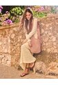 Vestido Largo Tejido Con Calados Para Mujer  Para Mujer Amarillo Patprimo de Patprimo