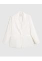 Blazer Para Mujer Con Ajuste De Botón  Para Mujer Blanco Patprimo de Patprimo