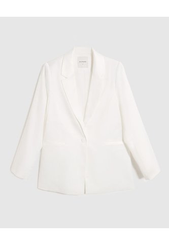 Blazer Para Mujer Con Ajuste De Botón  Para Mujer Blanco Patprimo Patprimo