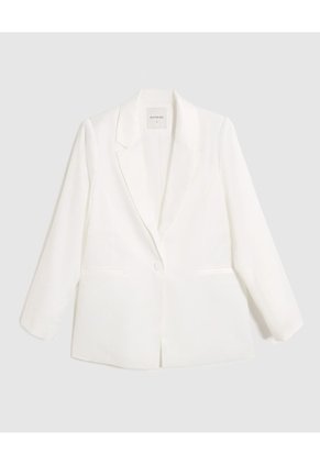 Blazer Para Mujer Con Ajuste De Botón Para Mujer Blanco Patprimo