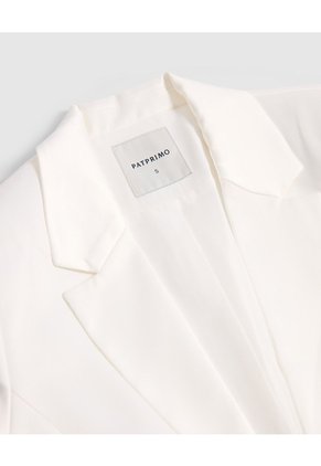 Blazer Para Mujer Con Ajuste De Botón Para Mujer Blanco Patprimo