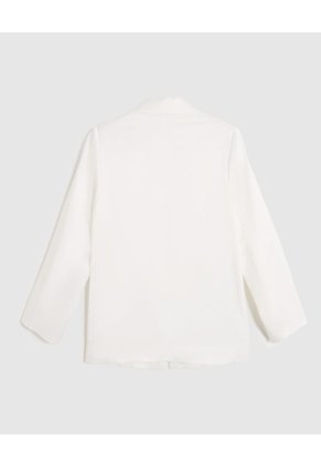 Blazer Para Mujer Con Ajuste De Botón Para Mujer Blanco Patprimo