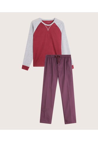 Pijama Para Hombre M/L P/L Color Vino Marca Patprimo #44040106 Patprimo