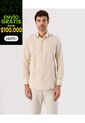 Camisa Guayabera Moderna   Para Hombre Beige Patprimo de Patprimo
