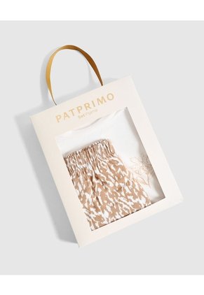 Pijama De Pantalón Y Cuello Redondo Mujer Para Mujer Café Patprimo