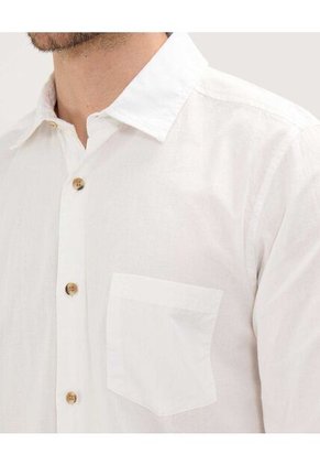 Camisa Para Hombre Manga Larga Con Bolsillo Color Crema Marca Patprimo #44013052