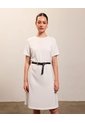 Vestido Midi De Corte Recto Para Mujer  Para Mujer Blanco Patprimo de Patprimo