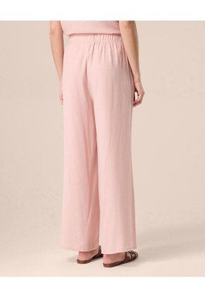 Pantalón Fluido De Silueta Amplia Para Mujer  Para Mujer Rosado Patprimo