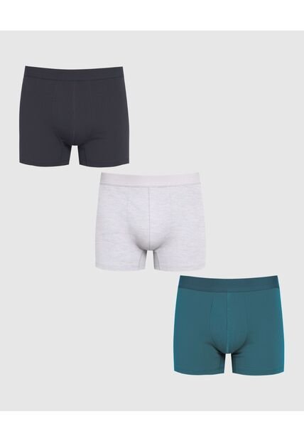 Boxer X3 Para Hombre Fleat Seamer Medio Color Negro Marca Patprimo #44000532