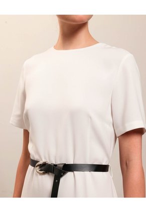 Vestido Midi De Corte Recto Para Mujer  Para Mujer Blanco Patprimo