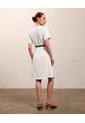 Vestido Midi De Corte Recto Para Mujer  Para Mujer Blanco Patprimo de Patprimo