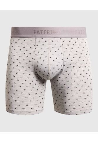 Boxer X1 Para Hombre Fleat Seamer Largo Color Gris Marca Patprimo #44000518 Patprimo