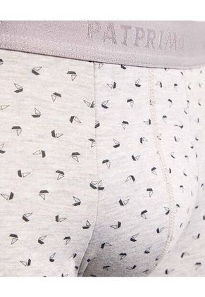 Boxer X1 Para Hombre Fleat Seamer Largo Color Gris Marca Patprimo #44000518