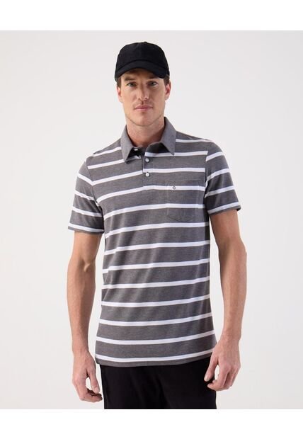 Polo  Para Hombre Cuello Maquina Con Bolsillo Color Gris Marca Patprimo #44112759