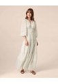 Vestido Largo Con Cintura Enresortada Para Mujer  Para Mujer Verde Patprimo de Patprimo
