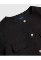 Chaqueta Unicolor Con Botones Para Mujer Curvy  Para Mujer Negro Patprimo de Patprimo