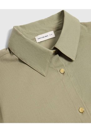 Camisa Con Mangas Globo Para Mujer Curvy  Para Mujer Verde Patprimo