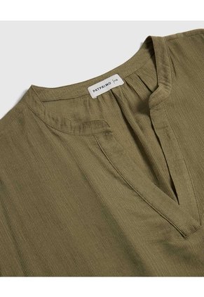 Blusa Escote En V Con Manga Corta Para Mujer Curvy Para Mujer Verde Patprimo