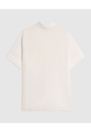 Camisa Manga Corta Con Aplique Para Mujer Curvy  Para Mujer Blanco Patprimo