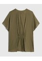 Blusa Escote En V Con Manga Corta Para Mujer Curvy  Para Mujer Verde Patprimo de Patprimo