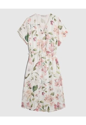 Vestido Cruzado Con Cintura Elástica Para Mujer Curvy Para Mujer Blanco Patprimo