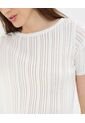 Camiseta Texturizada  Para Mujer Crudo Patprimo de Patprimo