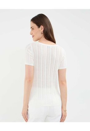 Camiseta Texturizada  Para Mujer Crudo Patprimo