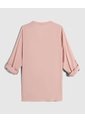 Camisa Cuello Nerú Y Doble Bolsillo Para Mujer Curvy  Para Mujer Rosado Patprimo de Patprimo