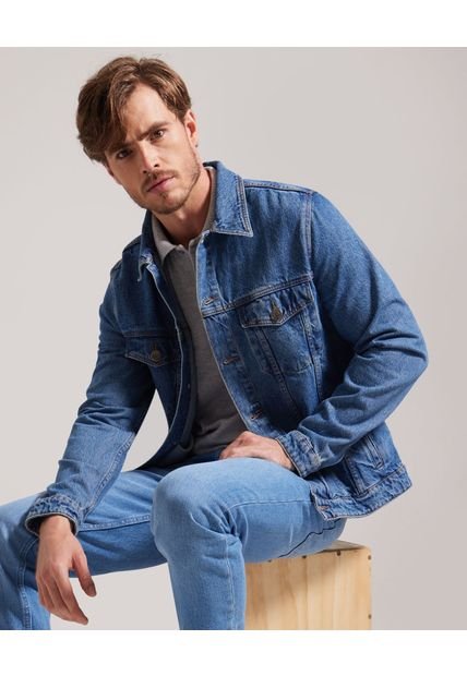 Chaqueta Para Hombre Trucker Color Azul  Marca Patprimo #44080255