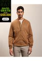 Chaqueta Bomber De Tela Lisa  Casual  Para Hombre Café Patprimo de Patprimo