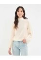 Blusa Plisada Cuello Alto  Para Mujer Amarillo Patprimo de Patprimo