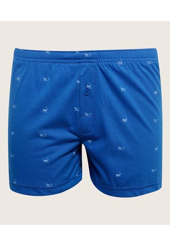 Boxer Para Niño Bragueta Color Azul Medio Marca Patprimo #66000094 Patprimo