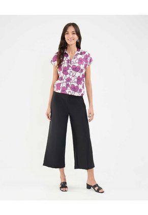 Blusa Para Mujer Manga Corta Color Morado Marca Patprimo #30123448