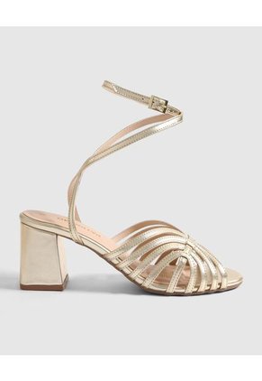 Sandalias Para Mujer  Color Dorado Marca Patprimo #30690093