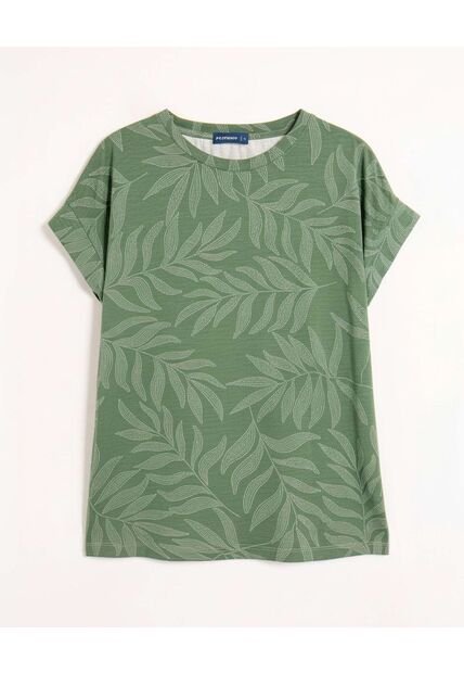 Camiseta  Para Mujer Manga Corta Cuello Redondo Color Verde Marca Patprimo #30093800