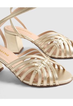 Sandalias Para Mujer  Color Dorado Marca Patprimo #30690093
