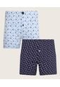 Boxer X2 Para Hombre Bragueta Amplio Color Azul Marca Patprimo #44000326 de Patprimo